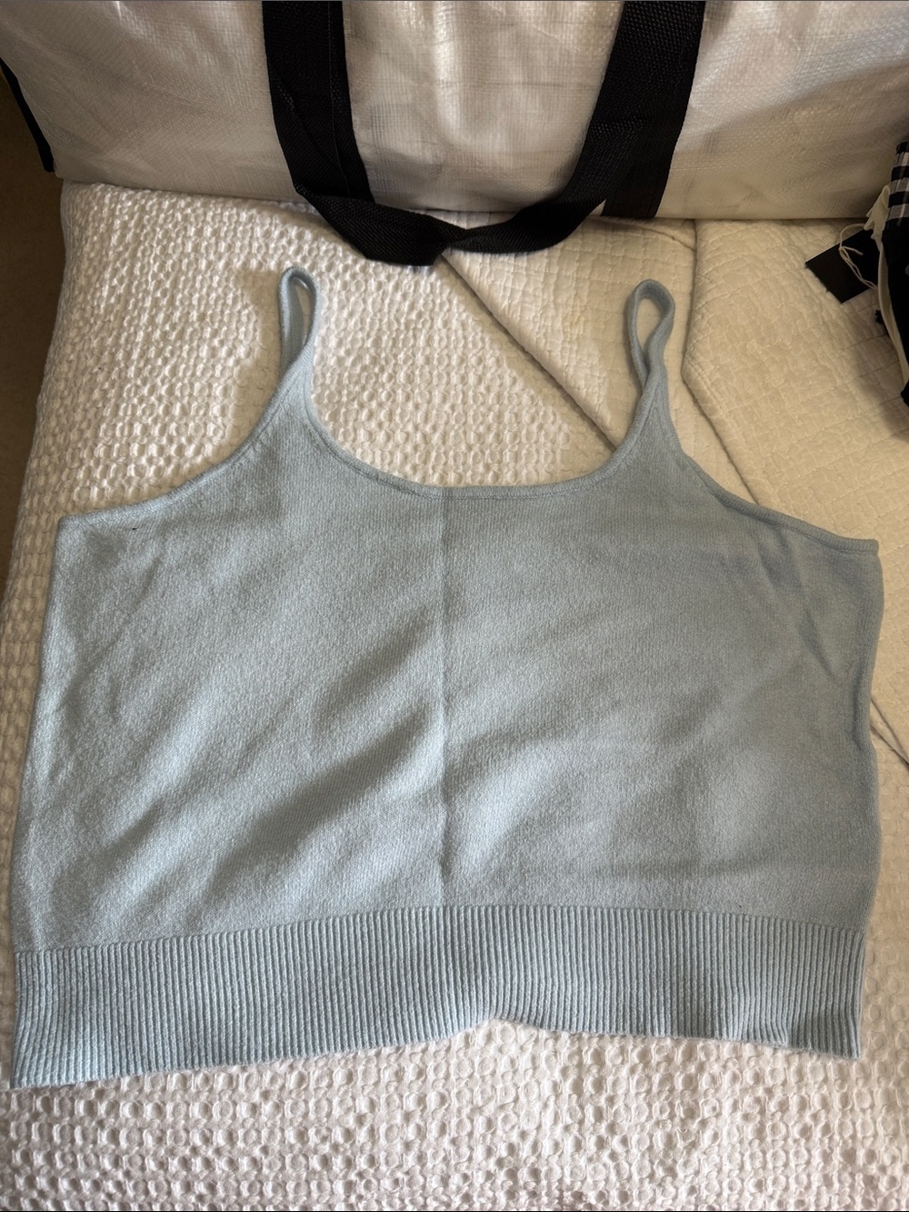 Old Navy Pale Blue Knit Cropped Tank